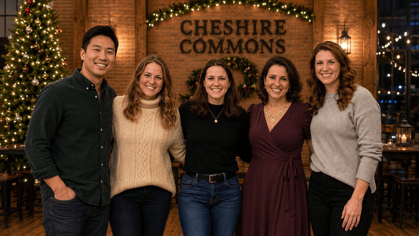 Community members gathered inside Cheshire Commons